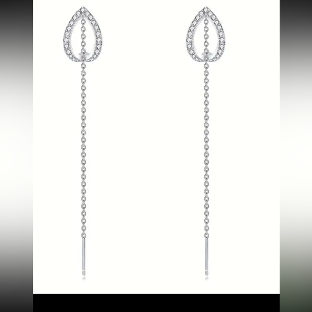 Hand Crafted Silver Drop Earrings Minimalist Design